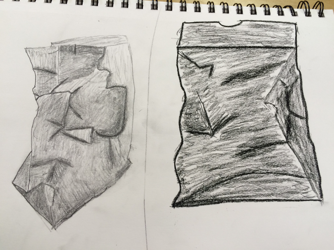 ArtStation - Paper bag drawing